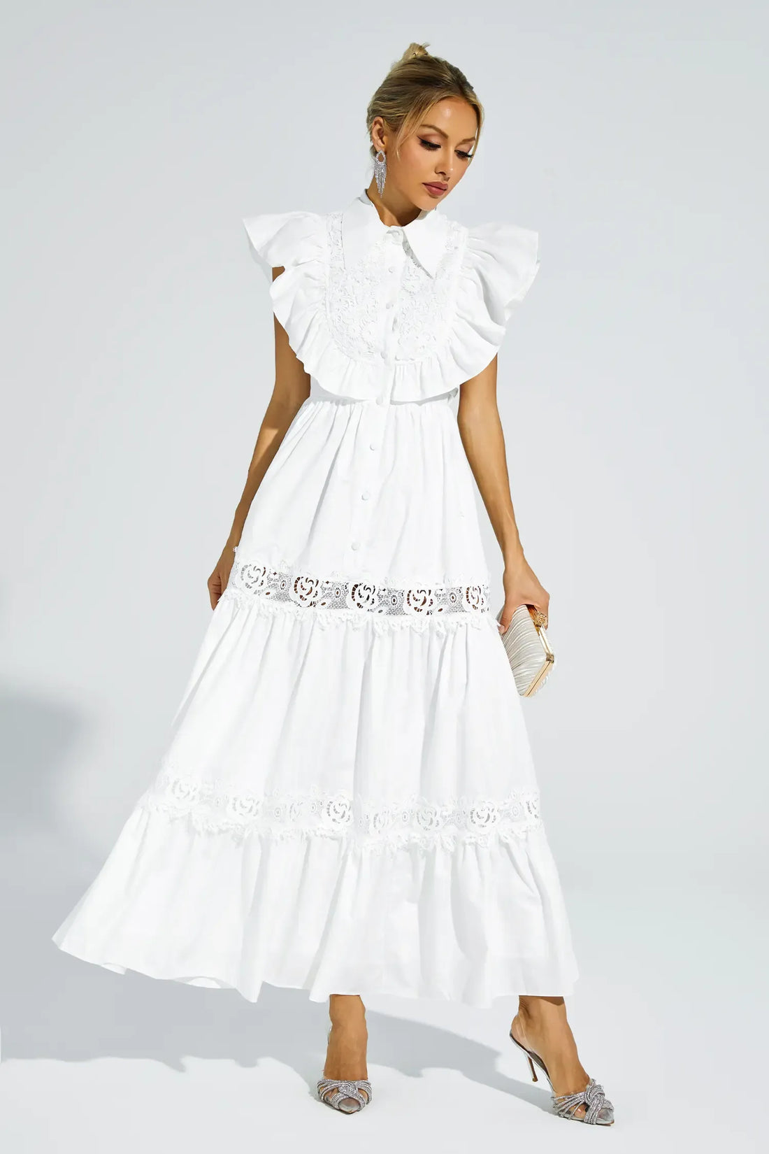 Ayleen - Sleeveless Ruffle Midi Dress