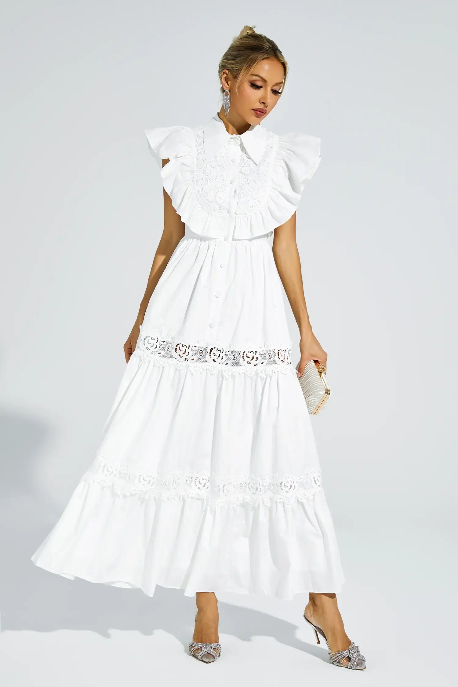 Ayleen - Sleeveless Ruffle Midi Dress
