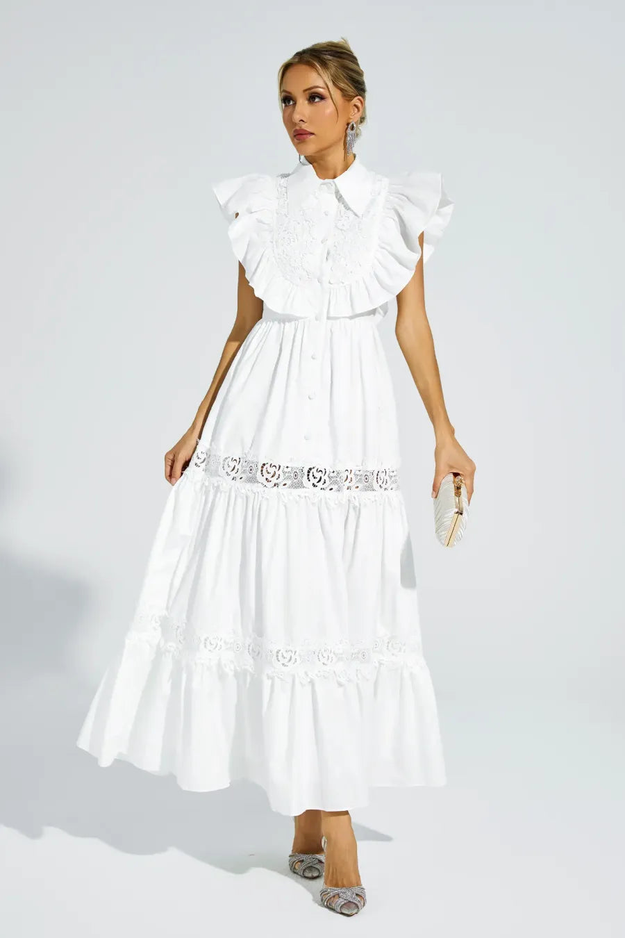 Ayleen - Sleeveless Ruffle Midi Dress