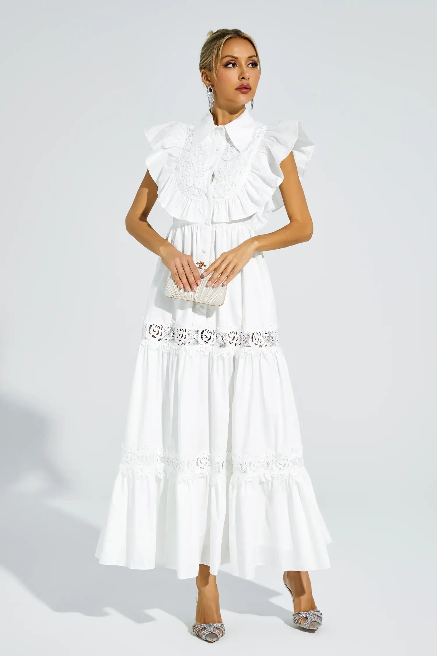 Ayleen - Sleeveless Ruffle Midi Dress