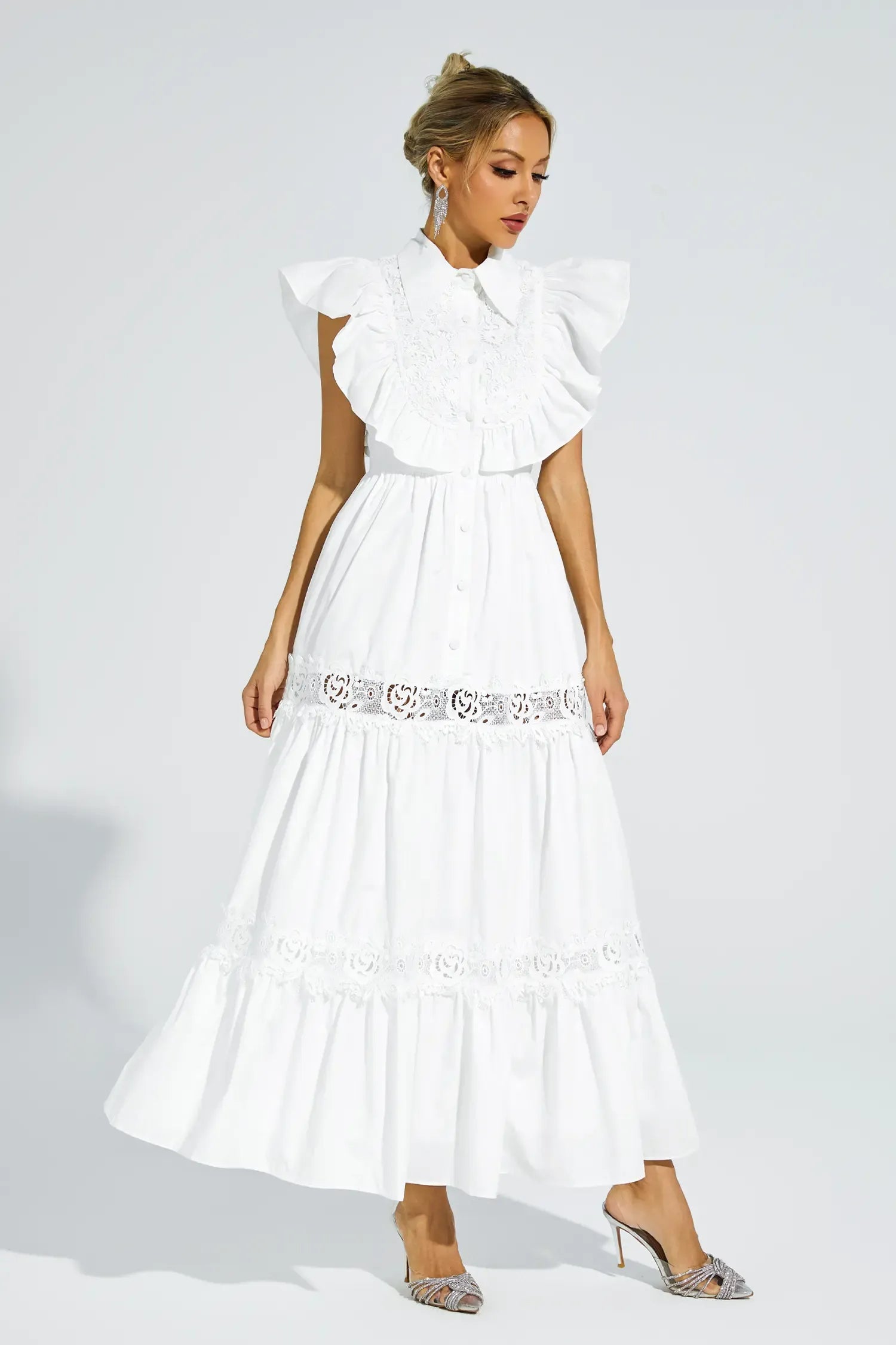 Ayleen - Sleeveless Ruffle Midi Dress