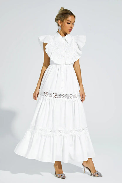 Ayleen - Sleeveless Ruffle Midi Dress