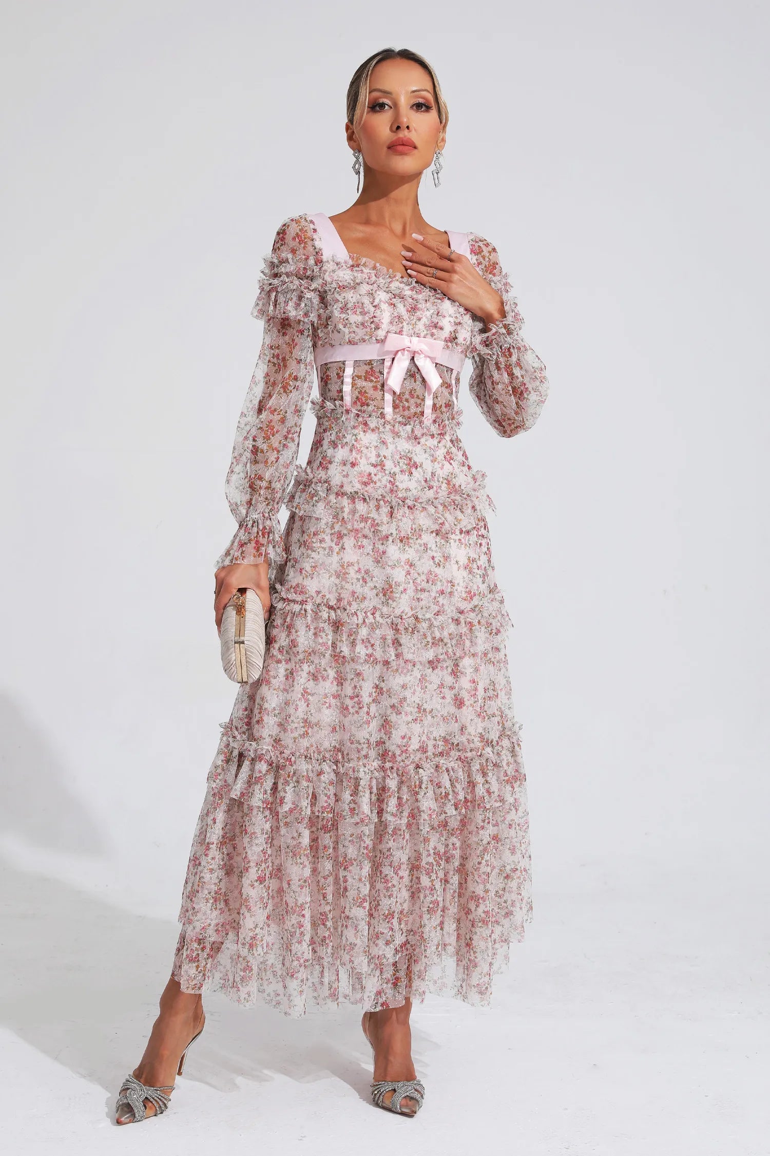 Wilhella Long Sleeve Dress