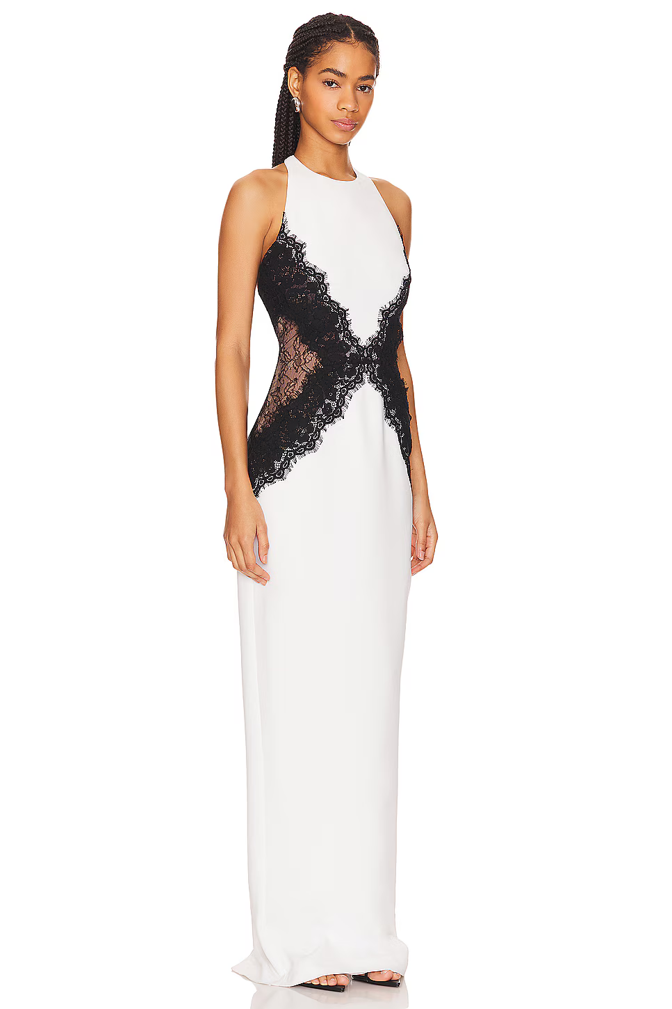 Aurora Butterfly Lace Split Maxi Dress