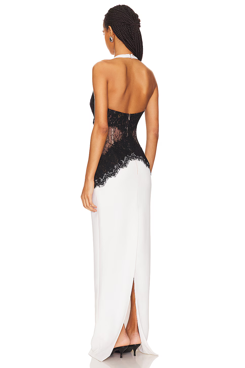 Aurora Butterfly Lace Split Maxi Dress