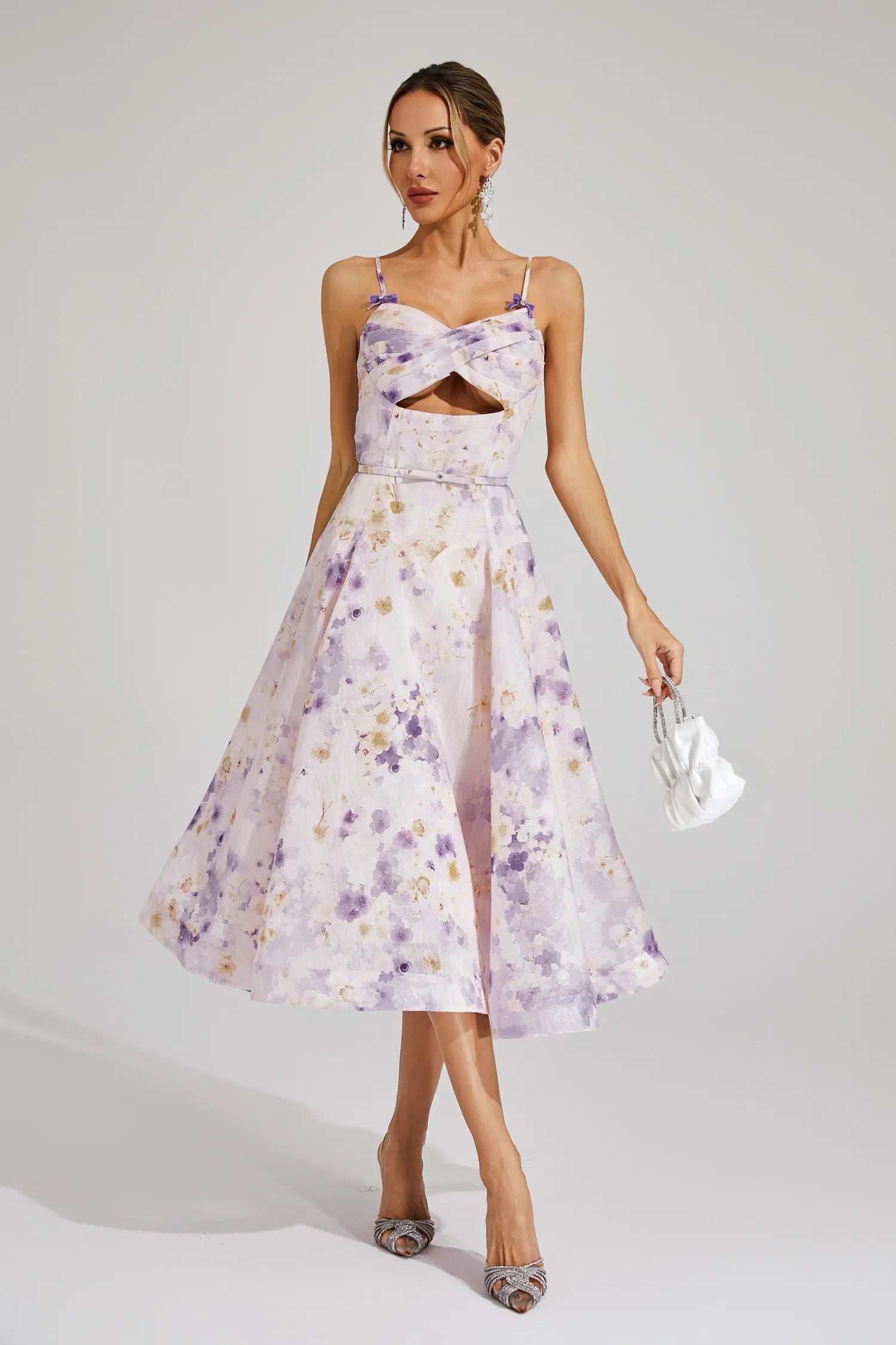 Kayleigh Purple Holiday Slip Dress