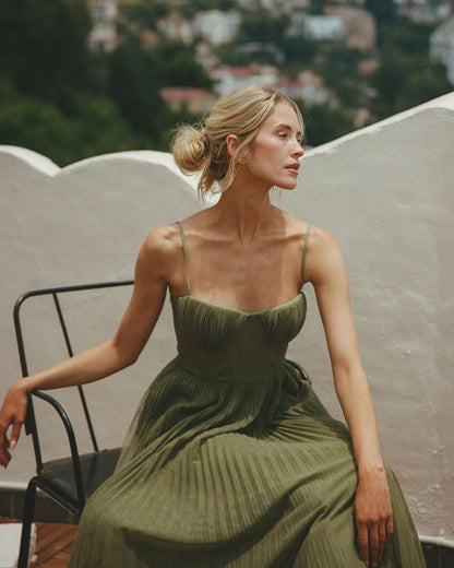 Hayley | Bustier Sleeveless Midi Dress