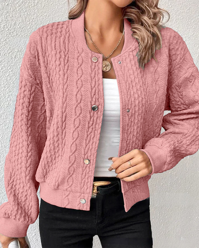 Lucille™ | Elegant Cardigan i Texturerat Tyg